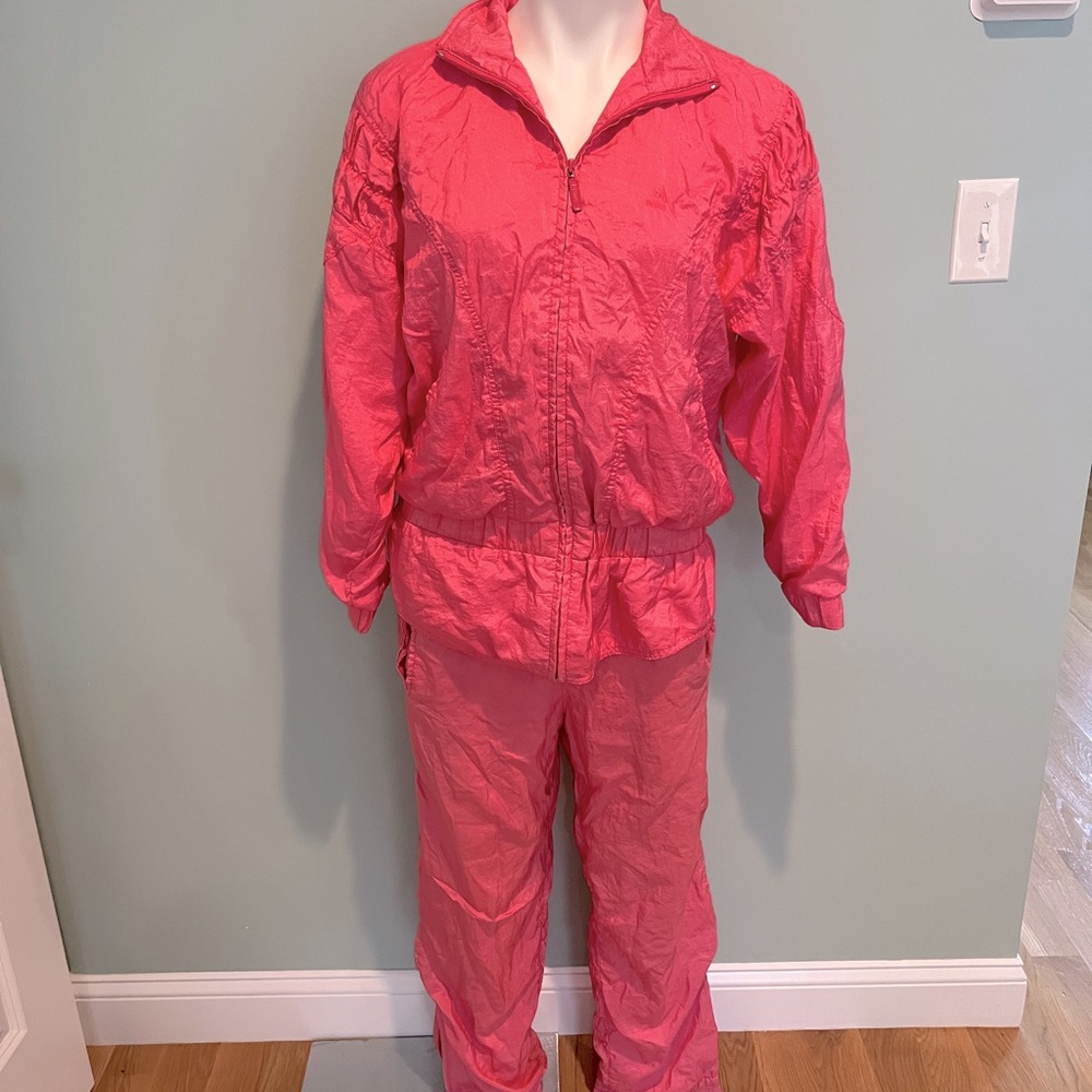 Vintage Puma Track Suit Set Pink Size M Barbie Core Jacket & Pants 80’s 90’s